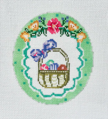 Polka Dot Easter Vignette Basket Oval