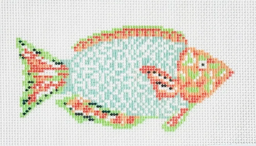 Green and Orange Parrotfish Printed