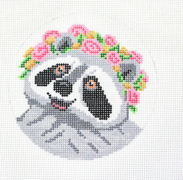Raccoon With Flower Crown