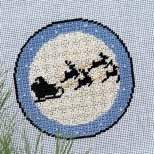 Santa Silhouette Round