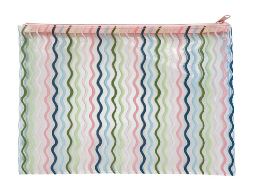 Rainbow Squiggle PVC Project Bag