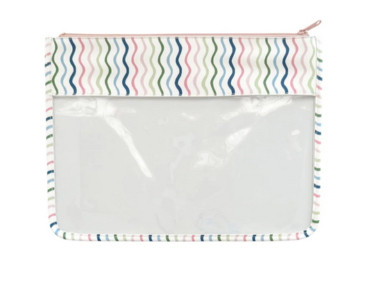 Rainbow Squiggle Peek-Through Project Bag