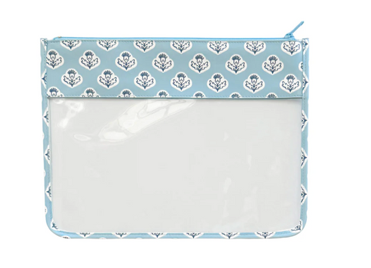 Blue Thistle Peek-Through Project Bag