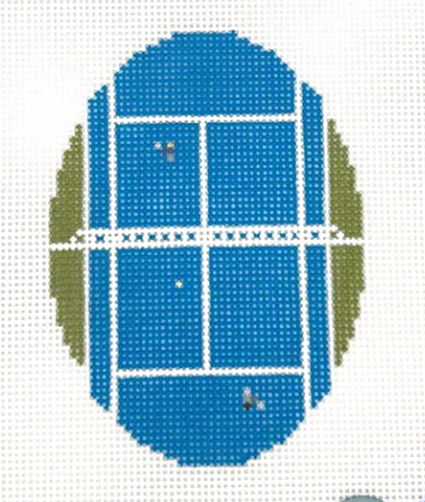 Tennis From Above Oval