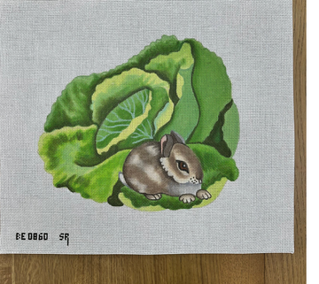 Bunny on Cabbage