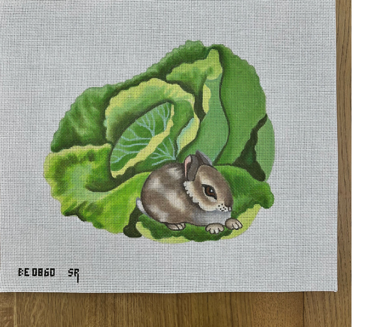 Bunny on Cabbage