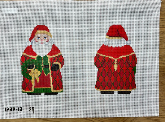Santa with Wreath - 2 sided