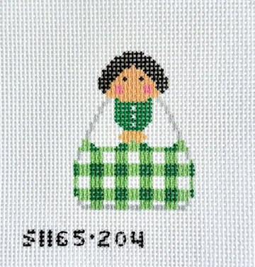 Green Gingham Angel