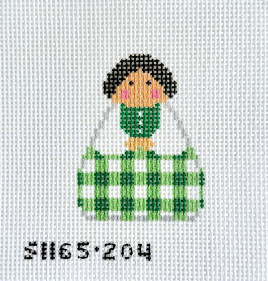 Green Gingham Angel