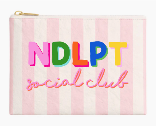 NDLPT Social Club Pink Striped Bag