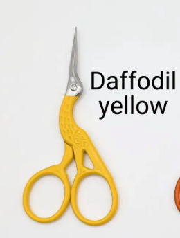 Colorful Stork Embroidery Scissors (Daffodil Yellow)