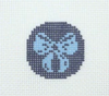 Blue Bow Self Finishing Key Fob