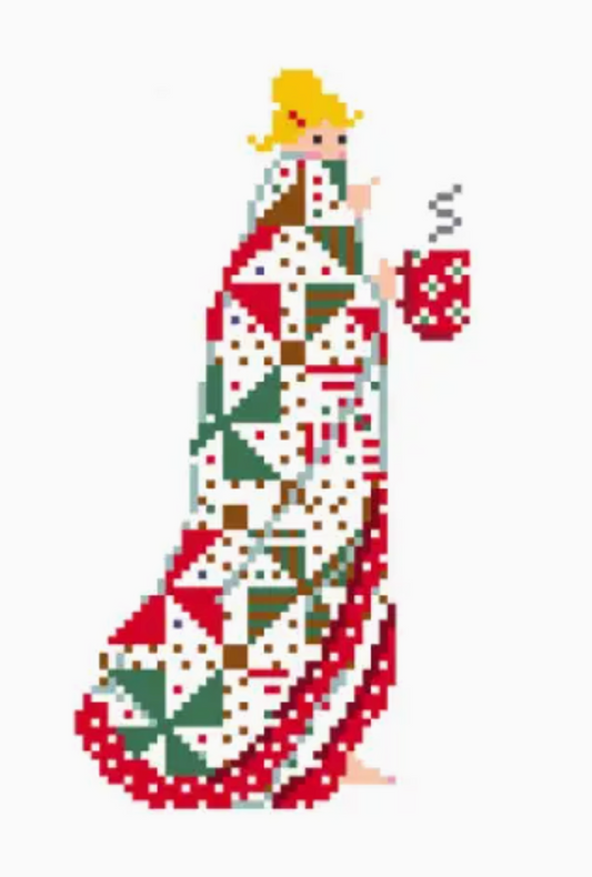 Quilt Christmas Blonde Girl