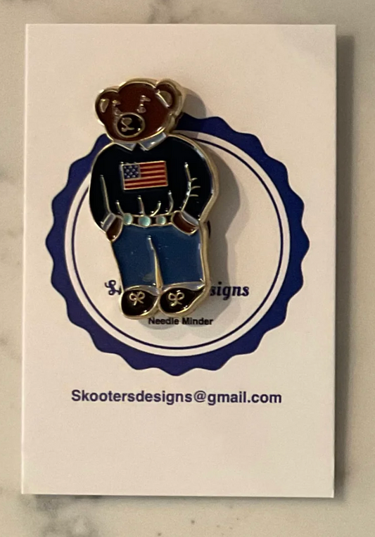 Flag Sweater Bear Needleminder