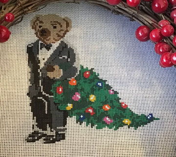 Polo Bear Dragging Christmas Tree
