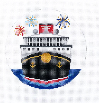 Cruise Ship with Fireworks