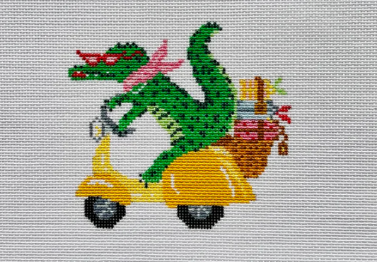La Dolce Vita - Crocodile on Scooter