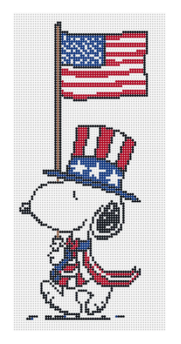 PEANUTS Patriotic - Snoopy Marching with Flag Canvas