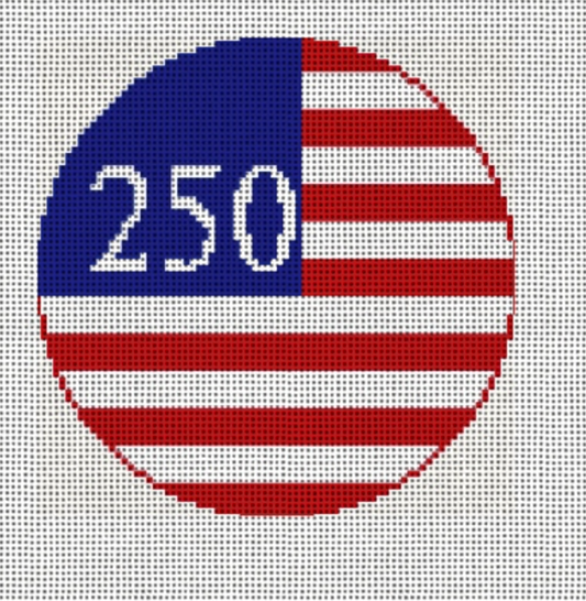 USA 250 Years Flag Round