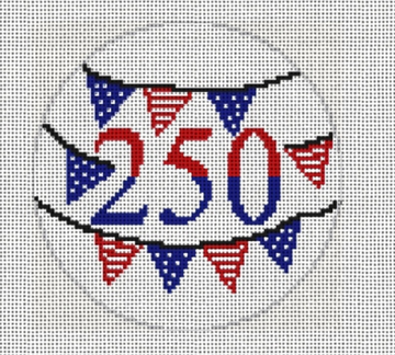 USA 250 Years Patriotic Pennant Round