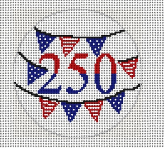 USA 250 Years Patriotic Pennant Round
