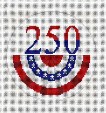 USA 250 Years Bundting Round