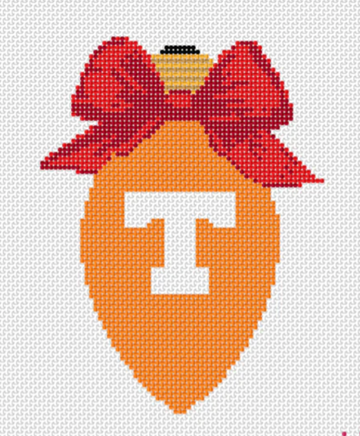 Tennessee Christmas Bow Light Bulb Red