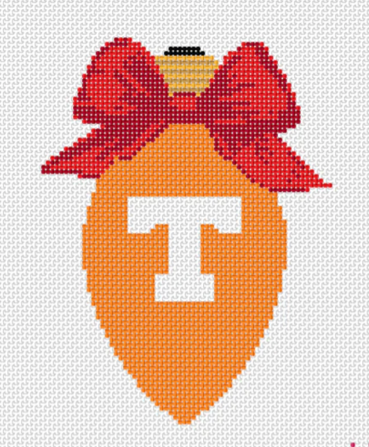 Tennessee Christmas Bow Light Bulb Red
