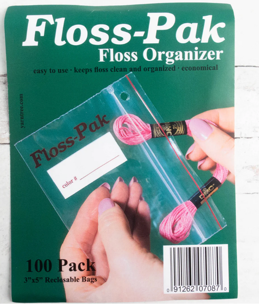 Floss-A-Way Thread Organizer Bags 100-Count (NO Ring)