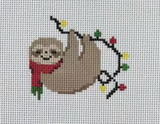 Sloth on Christmas Lights
