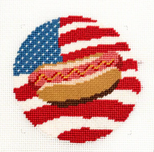 American Flag Hot Dog Round