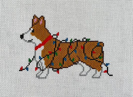 Christmas Lights Corgi