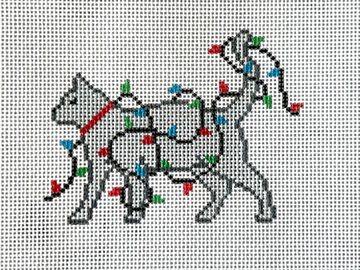 Christmas Lights Cat
