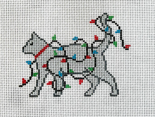 Christmas Lights Cat