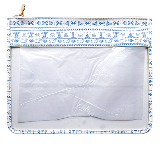 Large Nantucket Coastal Reverie Print Project Bag