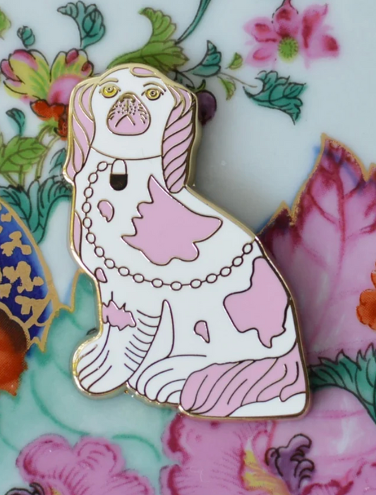 Pink Staffordshire Dog Needleminder