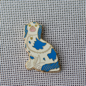 Blue Staffordshire Dog Needle Minder