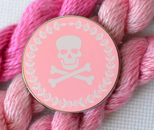 Pink Jolly Roger Skull & Crossbones Needleminder