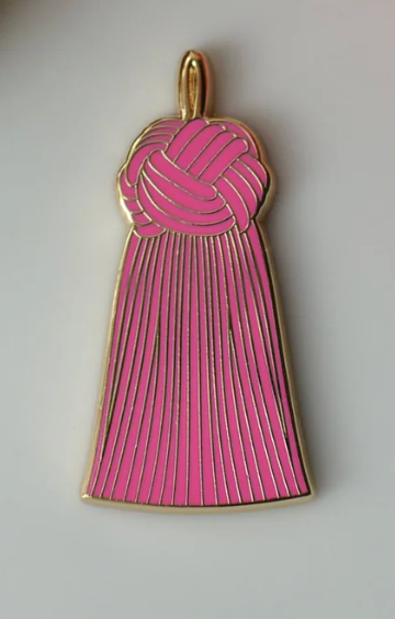 Pink French Knot Tassel Needleminder