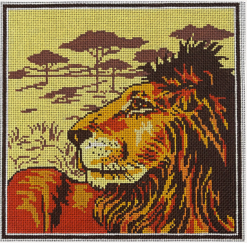 Graphic Lion Pillow