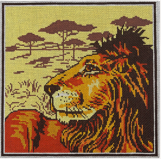 Graphic Lion Pillow