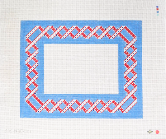Woven Ribbon Frame - Red, White, & Blue (Trunk Show)