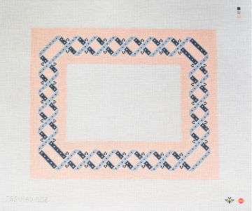 Woven Ribbon Frame - Pink, White, & Blue (Trunk Show)