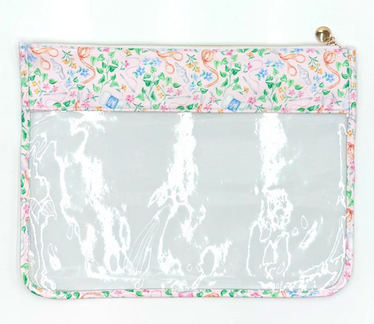 Small Needlepoint Print Project Bag