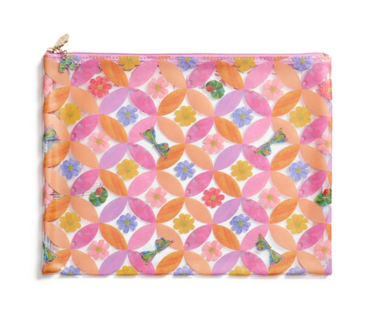 Circle Leaf Flower/Butterfly PVC Project Bag