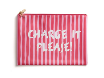 Charge it Please Opaque PVC Project Bag