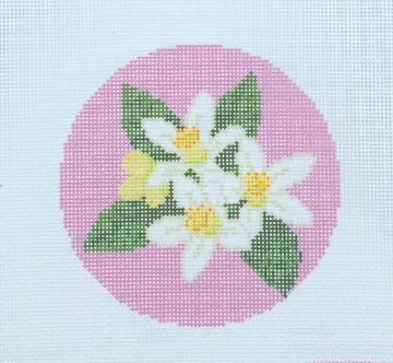 Orange Blossom Flower Round