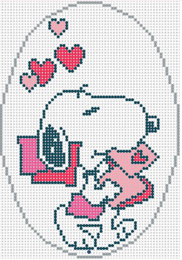 PEANUTS Valentine-Snoopy Mailing Valentines Oval