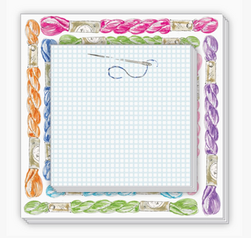 Canvas and Colorful Thread Notepad Duo