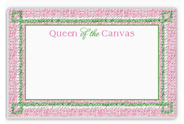 Queen of the Canvas Pink and Green Notepad
